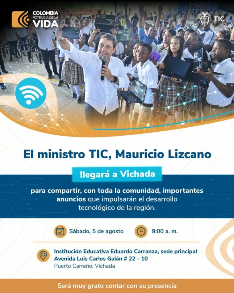 Breve: Ministro de las Tic llega a Puerto Carreño para socializar temas de interés con la comunidad