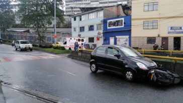 Choque de carro y moto en Ondas de Otún dejó un lesionado