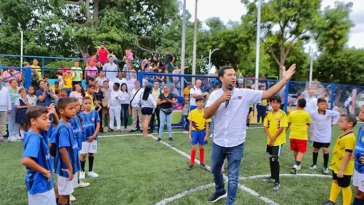 En el barrio Cinco de Enero cuenta con un parque remodelado