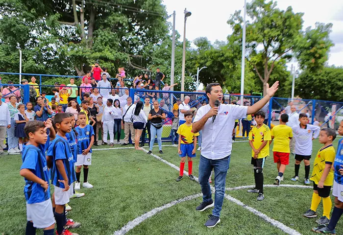 En el barrio Cinco de Enero cuenta con un parque remodelado