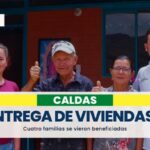 Entregaron viviendas a cuatro familias en Caldas