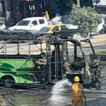 Equipo interdisciplinario investiga incendio del bus del Siva