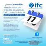 Este 17 de agosto vencen beneficios de créditos educativos del convenio Fondo Casanare - ICETEX