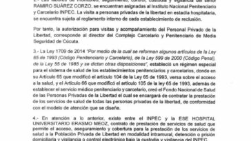 Hospital Erasmo Meoz se pronuncia sobre la Hospitalización de Ramiro Suarez.