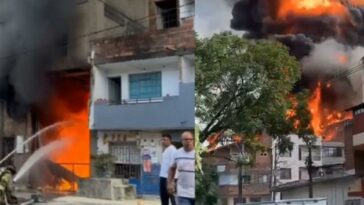 Incendio en una fábrica de thinner en Medellín deja 4 personas lesionadas