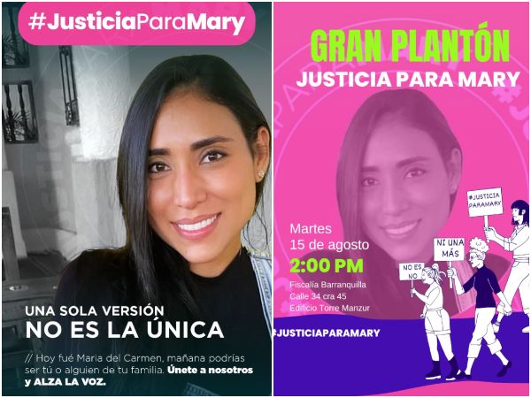 «Justicia para Mary»: Plantón para pedirle prioridad a la Fiscalía que resuelva el caso