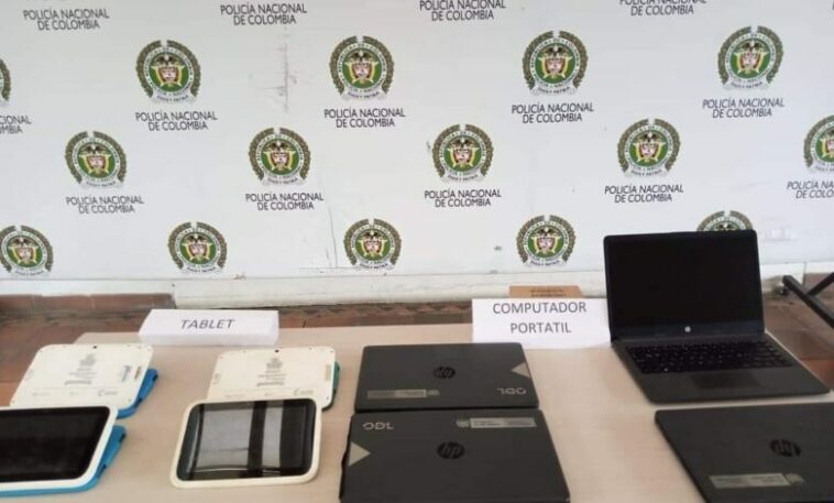Policía recuperó computadores y tablets que habían sido hurtados