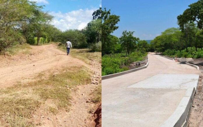 Significativo avance tiene la la vía terciaria que comunica el Resguardo Indígena Nuevo Espinal con el municipio de Barrancas. Antes y ahora.