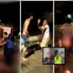 Tras riña de vecinos: dos capturados, un herido, una niña llorando al ver la pelea en Sabanalarga