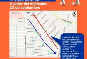 A partir del 20 de septiembre habrán cambios viales en el barrio Buenavista