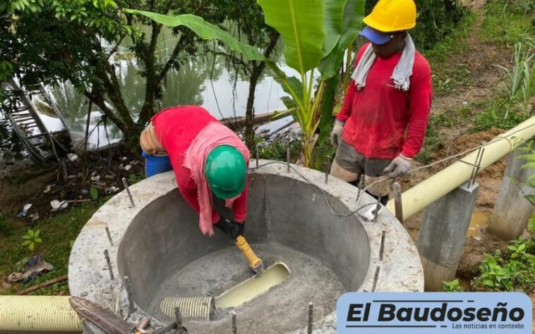 Alcaldía del Medio Baudó avanza en la construcción de la segunda etapa del alcantarillado sanitario en el corregimiento de Pie de Pepé.