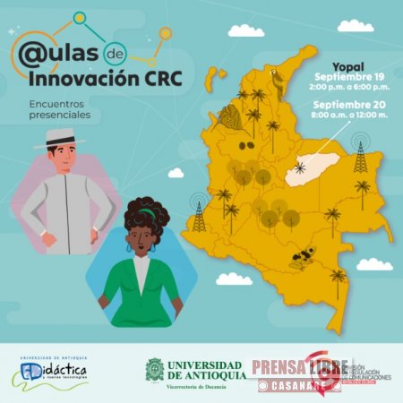 Aulas de Innovación CRC 2023 en Yopal. Convocatoria a creadores de contenidos audiovisuales