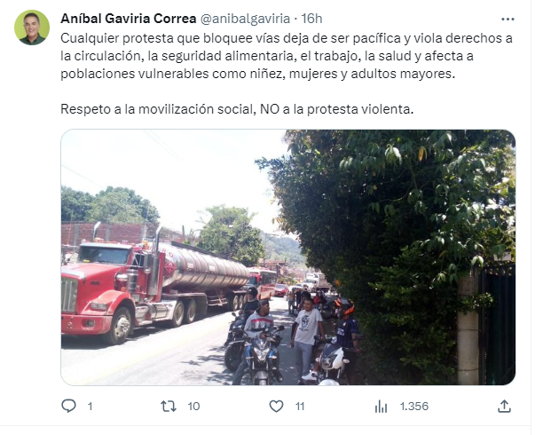 Bloqueo de vías en La Pintada y San Roque ‘tiene atascados a niños, bebés, adultos mayores y enfermos’
