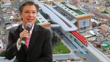Claudia López, alcaldesa de Bogotá, y primera línea del metro de Bogotá