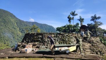 Ejército Nacional transportó material para la adecuación de baños en Ciudad Perdida