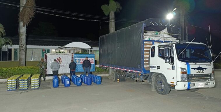 En el sur del Huila fueron incautados 100 galones de ácido sulfúrico.