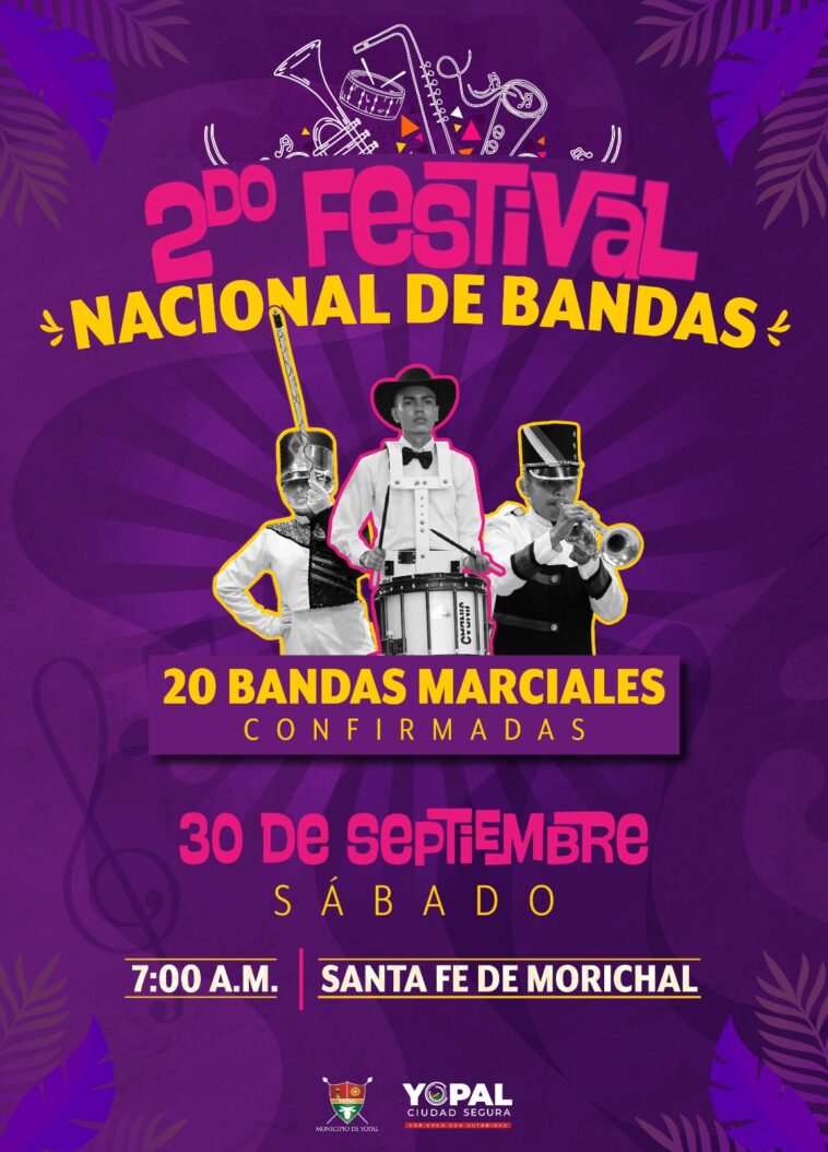 Este 30 de septiembre, se llevará a cabo el 2 Festival Nacional de Bandas en Santa Fe de Morichal