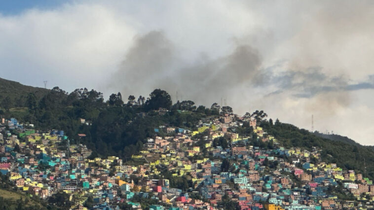 Incendio en los Cerros Orientales de Bogotá