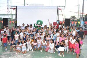 Más de 200 niños de El viajano vivieron ‘Cine al parque’