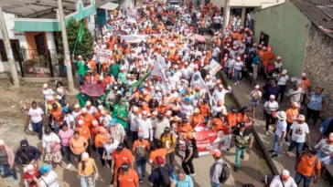 Multitudinaria marcha en apoyo a Hugo Kerguelén se tomó el sur de Montería