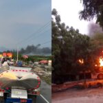 Por trágico accidente, comunidad de Tasajera quema bus en violenta protesta