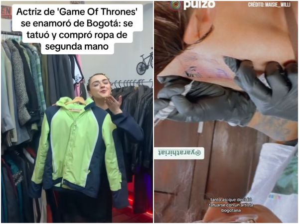 «Se enamoró de Bogotá»: La actriz de Game of Thrones Maisie Williams, sigue en el país