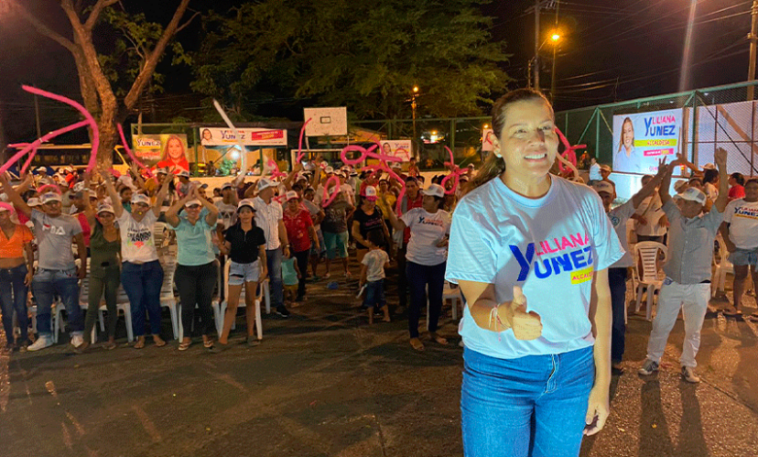 Sin maquinaria política, Liliana Yúnez sigue llenando plazas en Montería