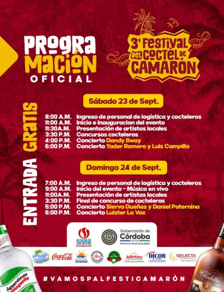 ¡Disfrútalo! Todo está listo para el Tercer Festival del Cóctel de Camarón en San Antero