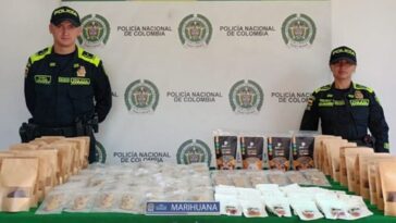 ¡Se les cayó la vuelta! Pillan encomienda con casi 10 kilos de marihuana en Bogotá