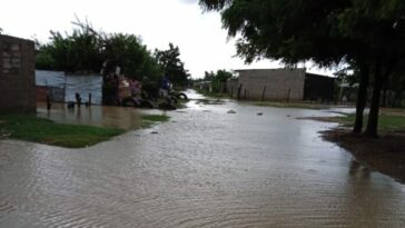 Condición del barrio Miguel Lora, uno de los afectados por las lluvias en Maicao.