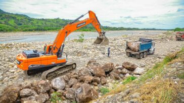 Avanza en más de un 70% la obra de protección en el río Cravo Sur frente a Yopal
