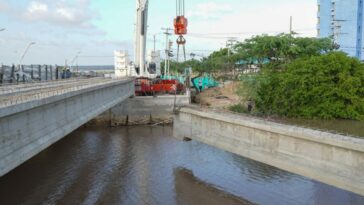 Avanza la construcción del puente del Riíto sobre el río Ranchería en Riohacha
