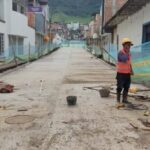 Avanza la pavimentación de calles aledañas al Hospital Clarita Santos de Sandoná