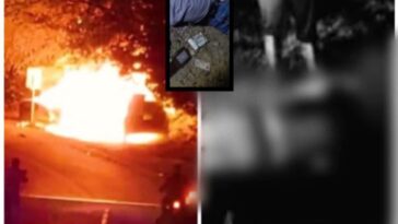 Carros incinerados y cuatro hombres con tiros y amarrados: masacre en Caloto, Cauca