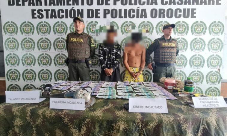 Dos hombres capturados por hurto calificado y agravado en Orocué