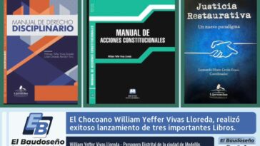 El Chocoano William Yeffer Vivas Lloreda, realizó exitoso lanzamiento de tres importantes Libros.