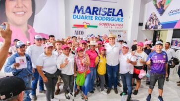 El movimiento de Autoridades Indígenas levantan sus banderas para unirse a Marisela Duarte
