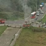 En la Baja Suiza se registró un incendio vehicular