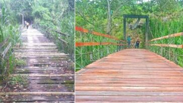 Estaba apunto de caerse: puente peatonal Santa Elena, sector Embera Chami fue reparado