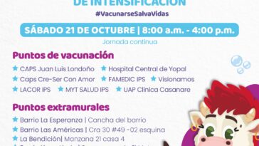 Este 21 de octubre, se realizará una nueva Jornada Nacional de Vacunación de Intensificación 