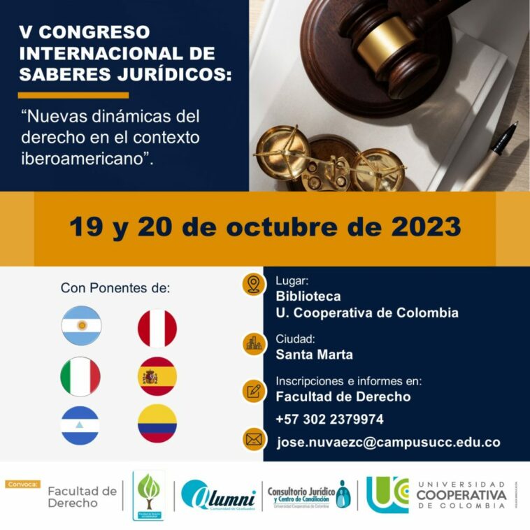 Facultad de Derecho de la UCC realizará ‘V Congreso Internacional de Saberes Jurídicos’