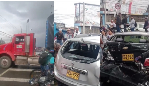 Grave Accidente en la vía Bogotá-Mosquera: Tractomula Arremete Contra Dos Vehículos, Sin Heridos Graves
