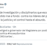 Gustavo Petro se pronuncia ante anuncio de investigación contra Caicedo