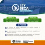 Hoy a partir de las 6:00 de la tarde inicia la ley seca