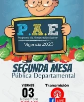 Mesa pública departamental del programa PAE el 3 de noviembre