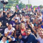 Natalia recibe gigantesco apoyo de los motociclistas y mototaxistas de Montería