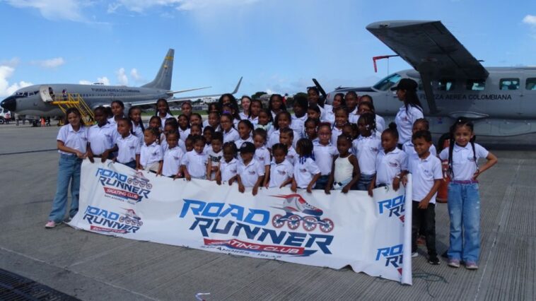 Niños patinadores isleños viajaron a campeonato en Barranquilla gracias a la Fuerza Aérea