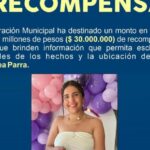 Ofrecen recompensa para dar con el paradero de Paula Parra