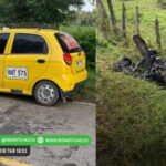 Pareja que iba en motocicleta se encuentran en estado crítico tras chocar contra un taxista