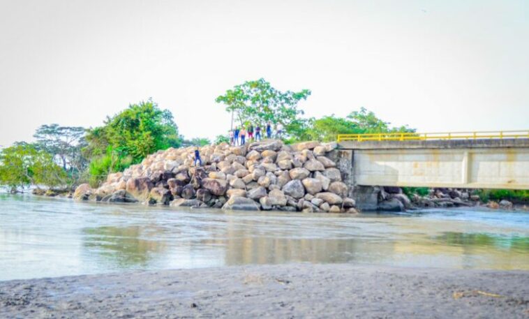 Se realizó obra de protección ante riesgo de colapso del puente La Manga
